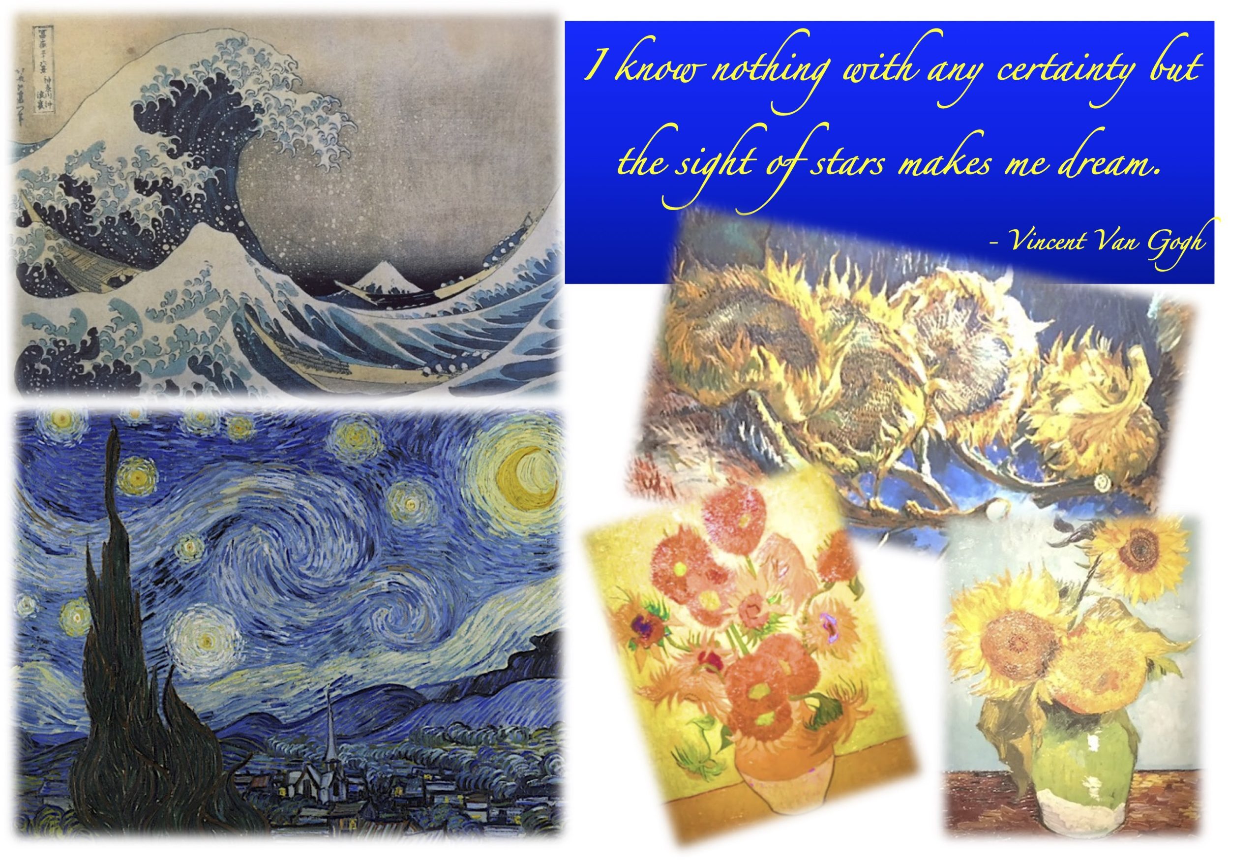 TCG August 2023 Van Gogh paintings collage